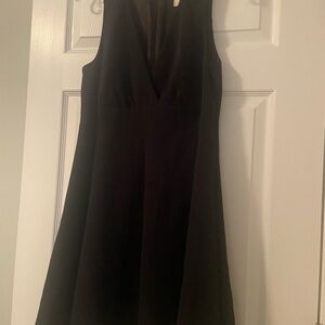 ModCloth/Anthropologie Little Black Flared Dress Size Large